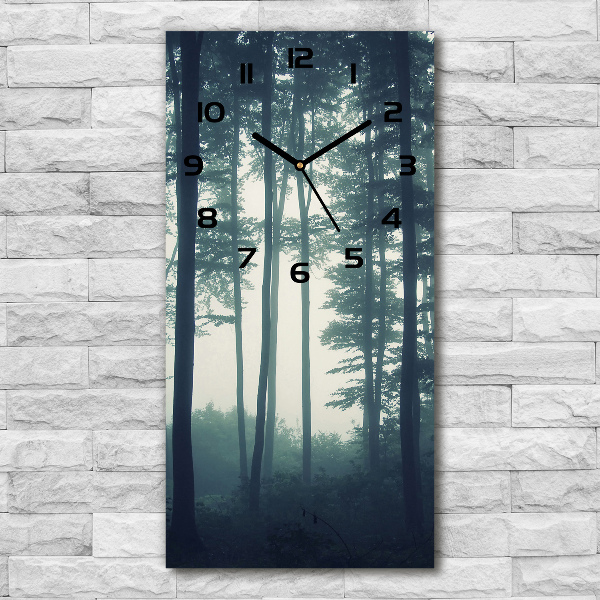 Reloj de vidrio vertical Niebla en el bosque