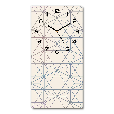 Reloj de vidrio vertical Fondo geométrico