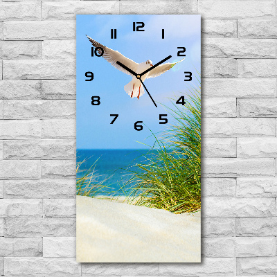 Reloj rectangular Gaviota sobre las dunas