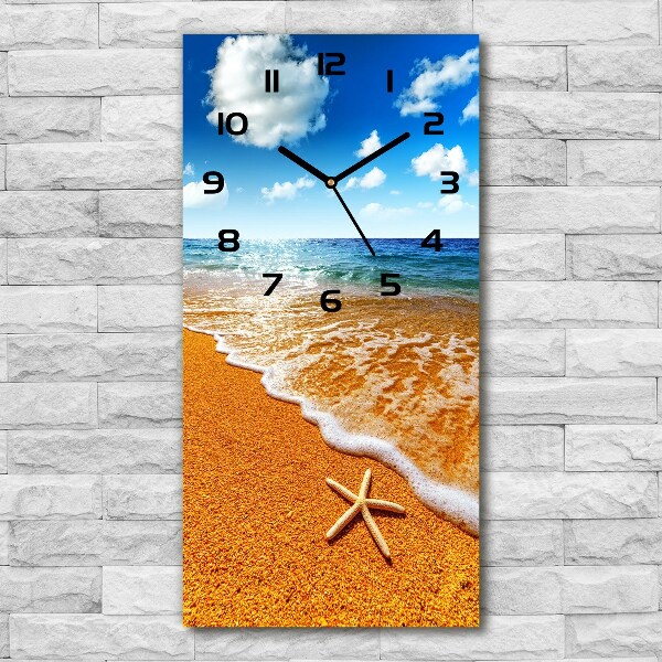 Reloj rectangular Estrellas de mar en la playa