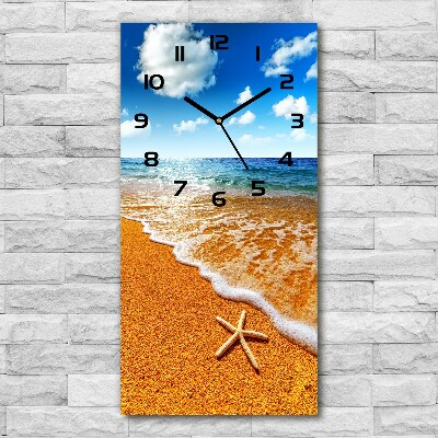 Reloj rectangular Estrellas de mar en la playa