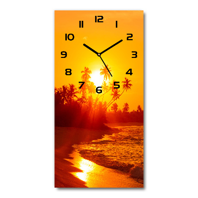 Reloj rectangular Playa tropical