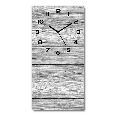 Reloj de cristal vertical Fondo de madera