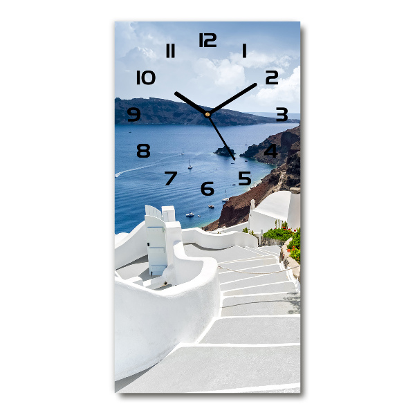 Reloj de vidrio vertical Santorini, Grecia