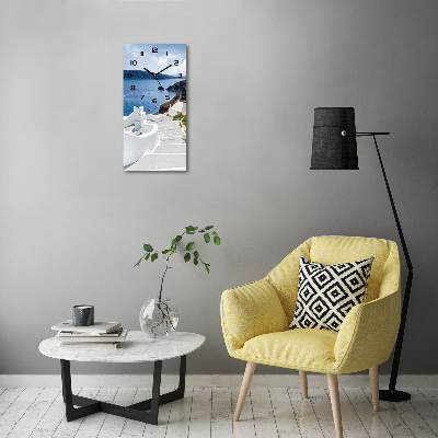 Reloj de vidrio vertical Santorini, Grecia