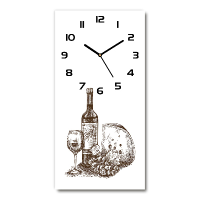 Reloj rectangular Vino y aperitivos