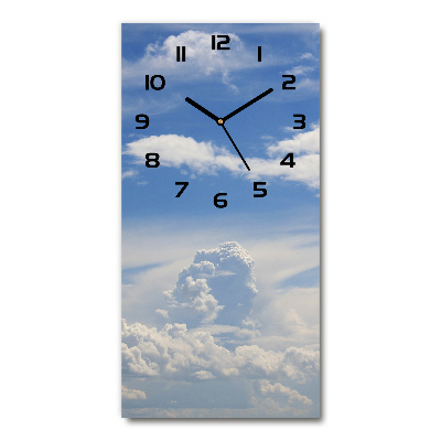 Reloj de cristal vertical Nubes en el cielo