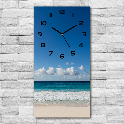 Reloj rectangular Playa tropical
