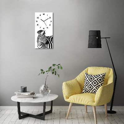 Reloj de cristal vertical Cebra en la nieve