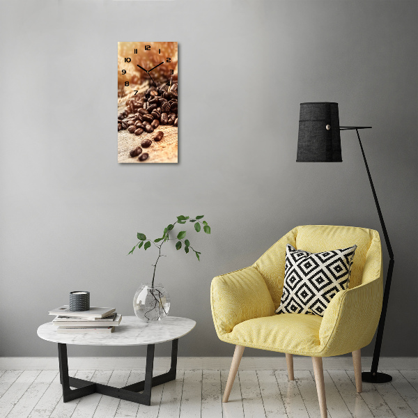 Reloj de cristal vertical Granos de café