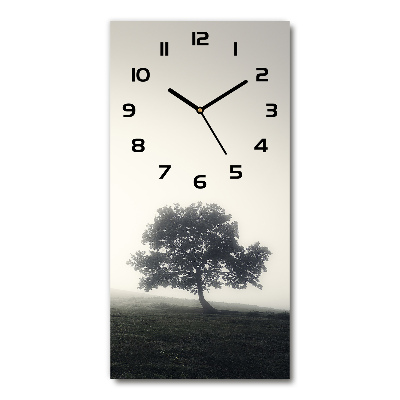 Reloj rectangular Árbol en la niebla