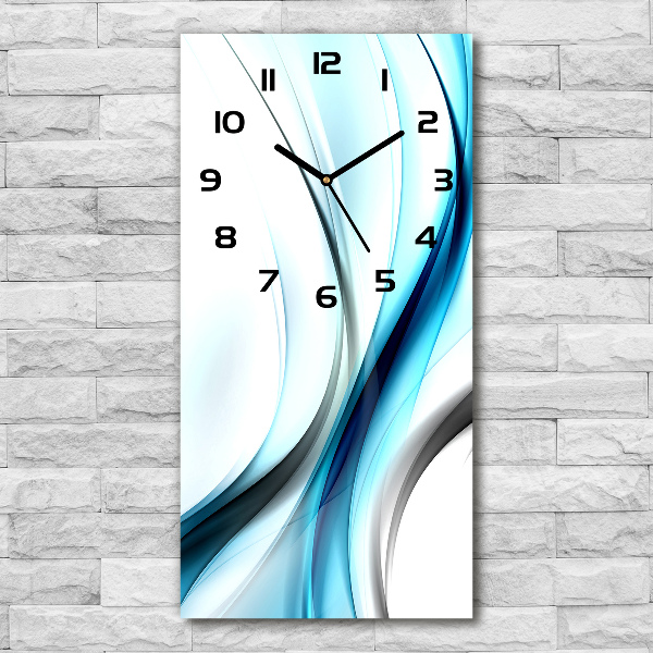 Zegar ścienny cichy Abstrakcja fala