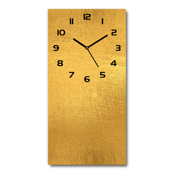 Reloj vertical Fondo de lámina de oro