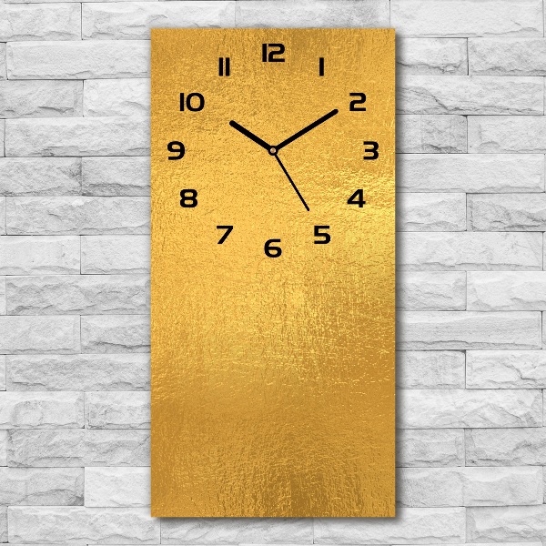 Reloj vertical Fondo de lámina de oro