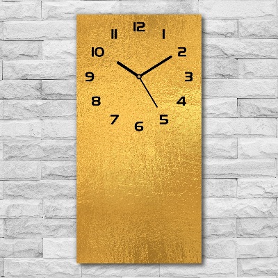 Reloj vertical Fondo de lámina de oro