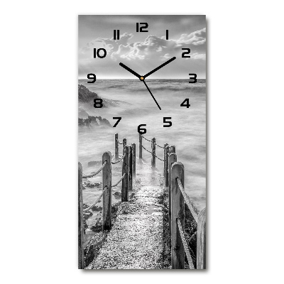 Reloj de cristal vertical Camino junto al mar