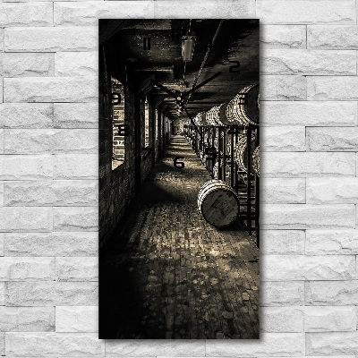 Reloj de vidrio vertical Barriles de Bourbon