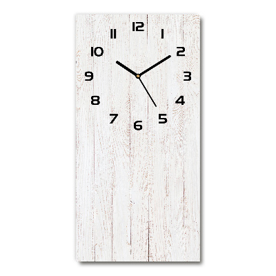 Reloj de cristal vertical Fondo de madera