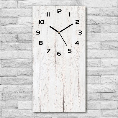 Reloj de cristal vertical Fondo de madera