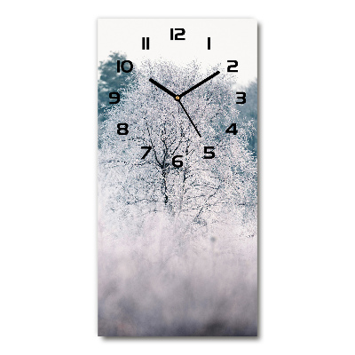 Reloj de vidrio vertical Bosque en invierno