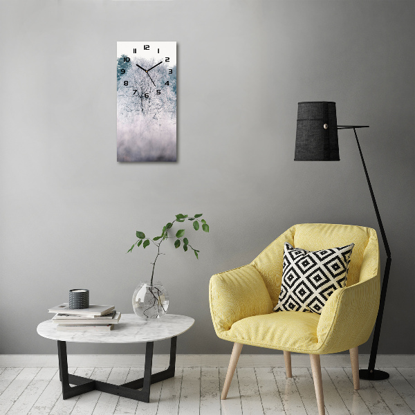 Reloj de vidrio vertical Bosque en invierno