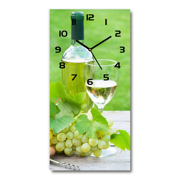 Reloj rectangular Uvas y vino