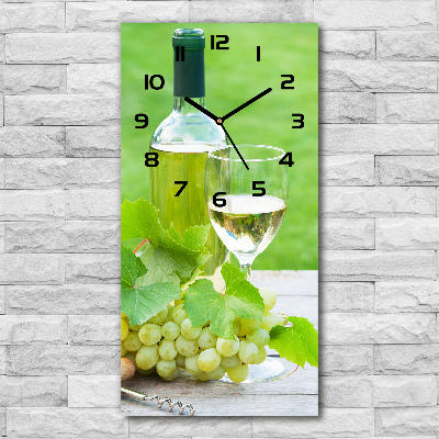 Reloj rectangular Uvas y vino