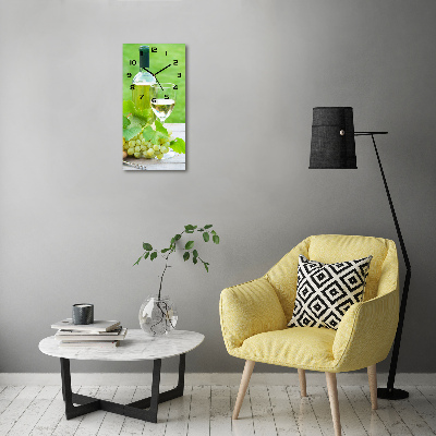 Reloj rectangular Uvas y vino