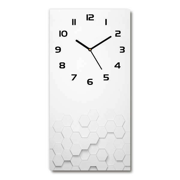 Reloj de cristal vertical Fondo de hexágonos
