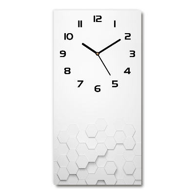Reloj de cristal vertical Fondo de hexágonos