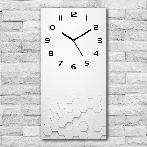 Reloj de cristal vertical Fondo de hexágonos