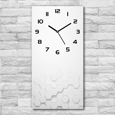 Reloj de cristal vertical Fondo de hexágonos