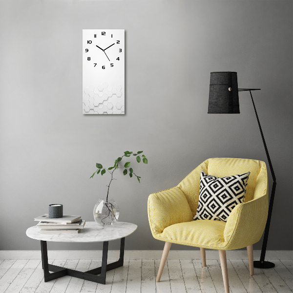Reloj de cristal vertical Fondo de hexágonos