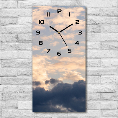 Reloj de cristal vertical Nubes en el cielo