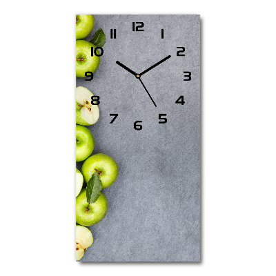 Reloj rectangular Manzanas verdes