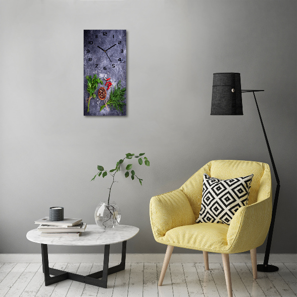 Reloj rectangular Hierbas y especias