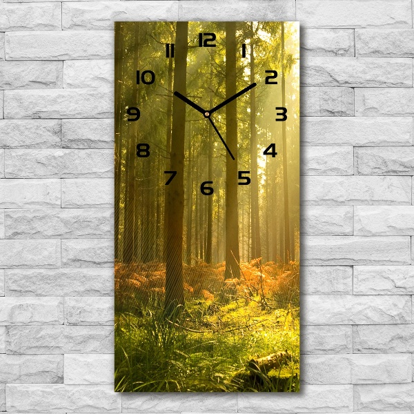 Reloj de vidrio vertical Hermoso bosque