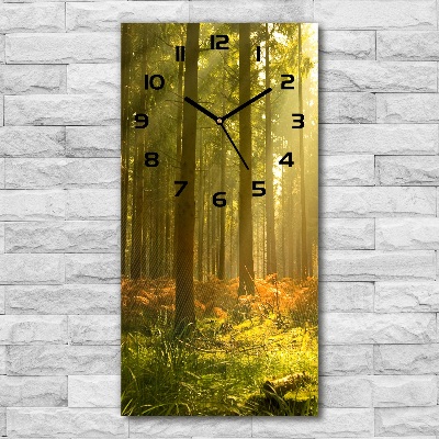 Reloj de vidrio vertical Hermoso bosque