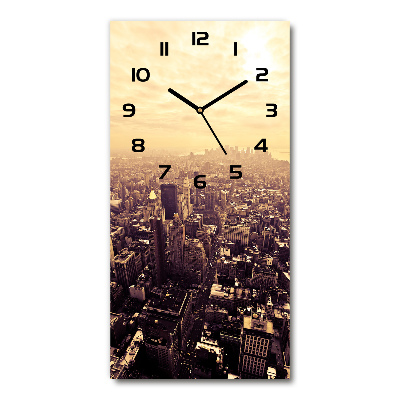Reloj de cristal vertical Manhattan Nueva York