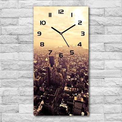 Reloj de cristal vertical Manhattan Nueva York