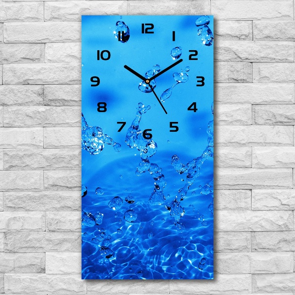 Reloj de cristal vertical Gotas de agua