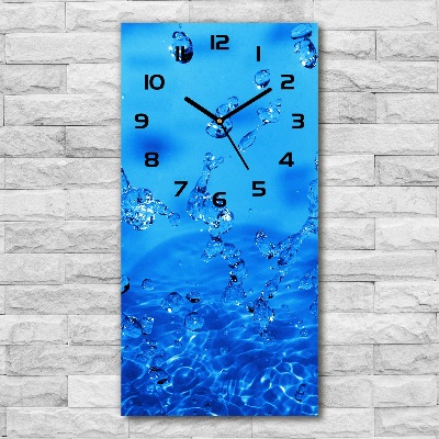 Reloj de cristal vertical Gotas de agua