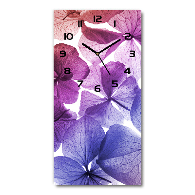 Reloj vertical Flores moradas