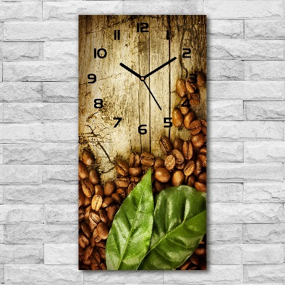 Reloj rectangular Granos de café