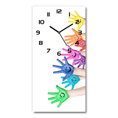 Reloj vertical Manos pintadas