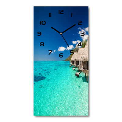 Reloj de cristal vertical Isla tropical