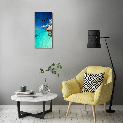 Reloj de cristal vertical Isla tropical