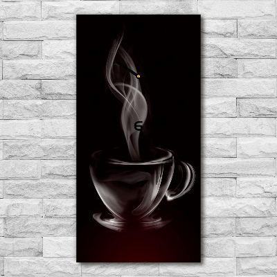 Reloj de cristal vertical Café aromático