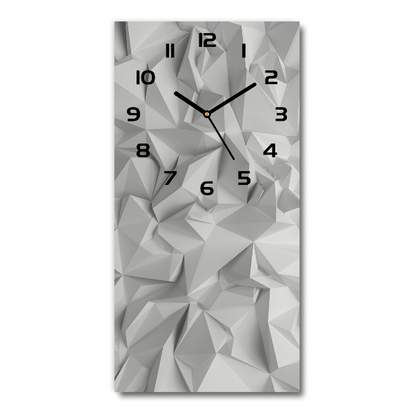 Reloj de vidrio vertical Abstracción 3D