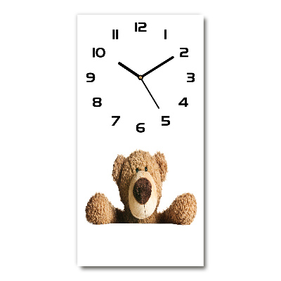 Reloj de cristal vertical Oso de peluche